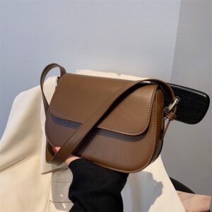 bags跨境外贸女包2025新款纯色复古单肩斜挎包高质感简约腋下包包