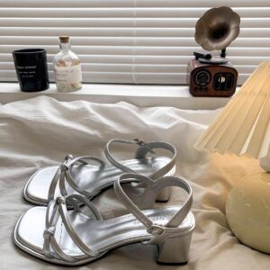 summer thick heeled sandals women's summer wear 2025 new style with skirts, high heels, fairy style square toe