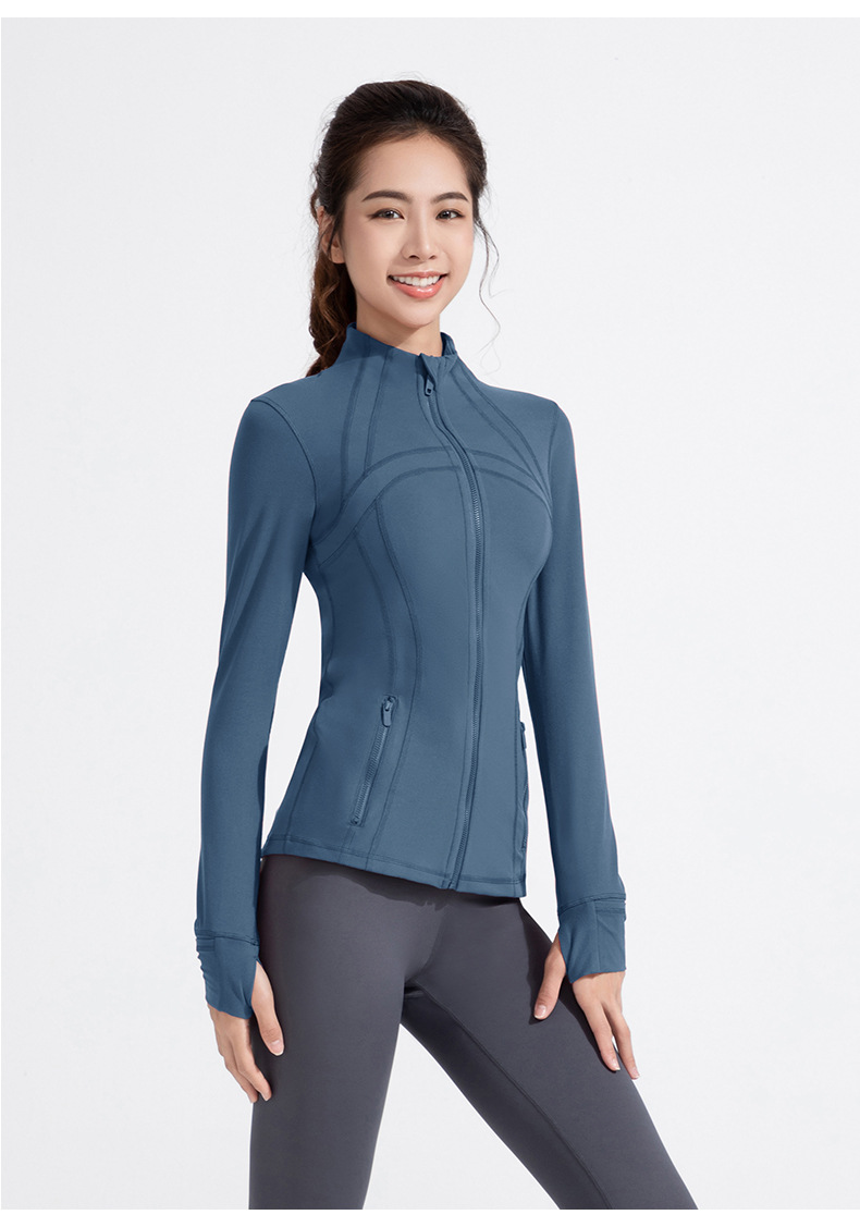 Athena lulu's new yoga outfit women's nude stand up collar blazer running fitness long sleeve zipper jacket O1CN011oD7ux26MNZ4fDCye 2201111757647 0 Cib