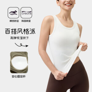 basic sports vest women's all in one sports bra running training wearing sleeveless fitness tops yoga clothes for women