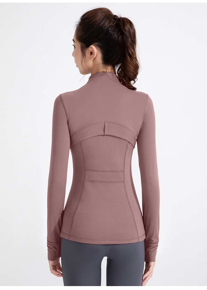 Athena lulu's new yoga outfit women's nude stand up collar blazer running fitness long sleeve zipper jacket O1CN014CebzL26MNfou4gei 2201111757647 0 Cib