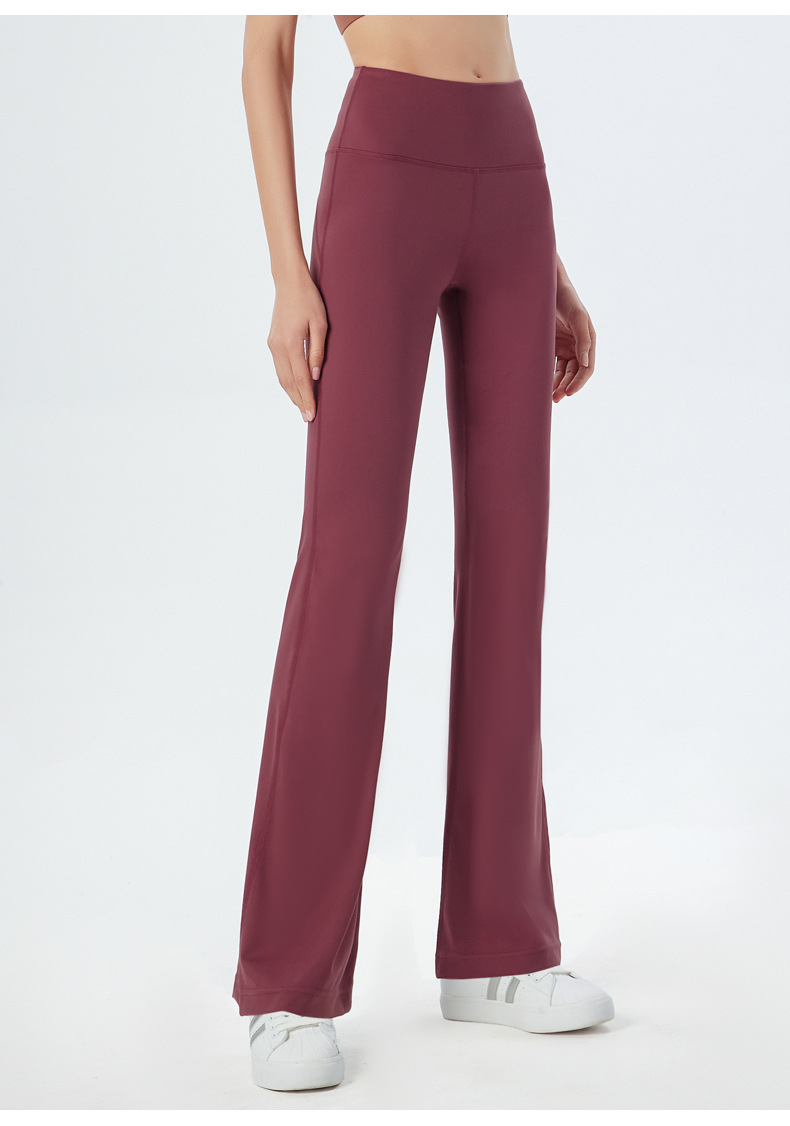 Europe and the United States new wide-leg yoga pants women's high-waist hip-lifting elastic sports pants nude casual running loose flared pants O1CN015EdajA26MNTbiLqOI 2201111757647 0 Cib