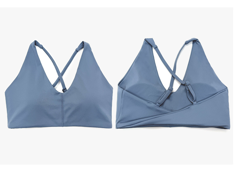 New European and American brushed sports bras for women can wear cross beautiful back running fitness yoga vest suspender bra O1CN0186NeOz24Pvd054mGt 3324387384 0 Cib