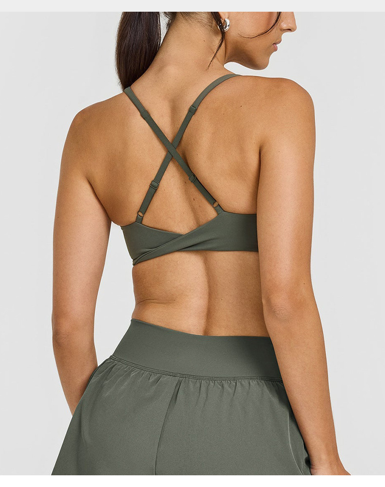 New European and American brushed sports bras for women can wear cross beautiful back running fitness yoga vest suspender bra O1CN01AGmZRa24PvbTt3WLE 3324387384 0 Cib
