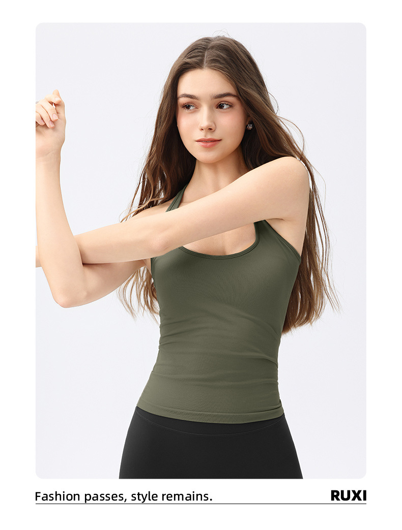 In summer, I wear a racer, a chest pad, a vest, a running yoga wear, a training body, a beautiful back, a sports vest O1CN01Bzr0U824PvencWmC0 3324387384 0 Cib