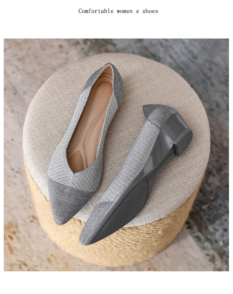 2023 foreign trade increase princess shoes knitted knitted wedge single shoes women's pointed toe shallow mouth breathable flying knitted women's shoes color matching O1CN01CwE76u1JrbNGEUOzG 2208618081082 0 Cib