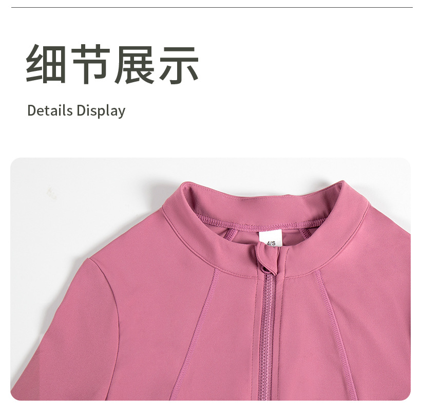Cross-border new yoga wear women's stand collar half zipper slim slim sports long sleeve t-shirt running gym wear top O1CN01Eeoc9E26MNhJsgewu 2201111757647 0 Cib