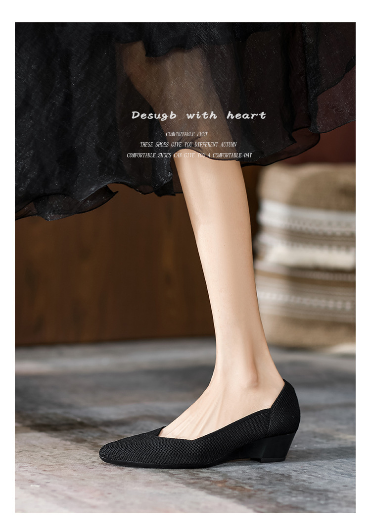 2023 foreign trade increase princess shoes knitted knitted wedge single shoes women's pointed toe shallow mouth breathable flying knitted women's shoes color matching O1CN01FHg5251JrbN3AJLdk 2208618081082 0 Cib