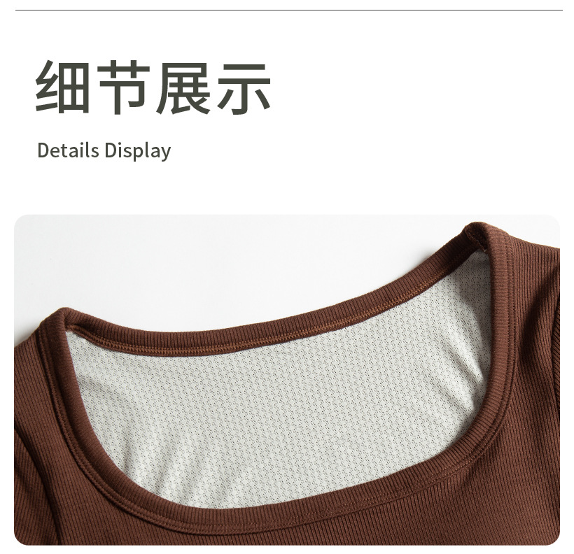 Cross-border European and American summer yoga clothes, women's belts, chest pads, beautiful backs, short sleeves, T-shirts, breathable sports, running, fitness tops O1CN01FIaqoq26MNktgCBJy 2201111757647 0 Cib