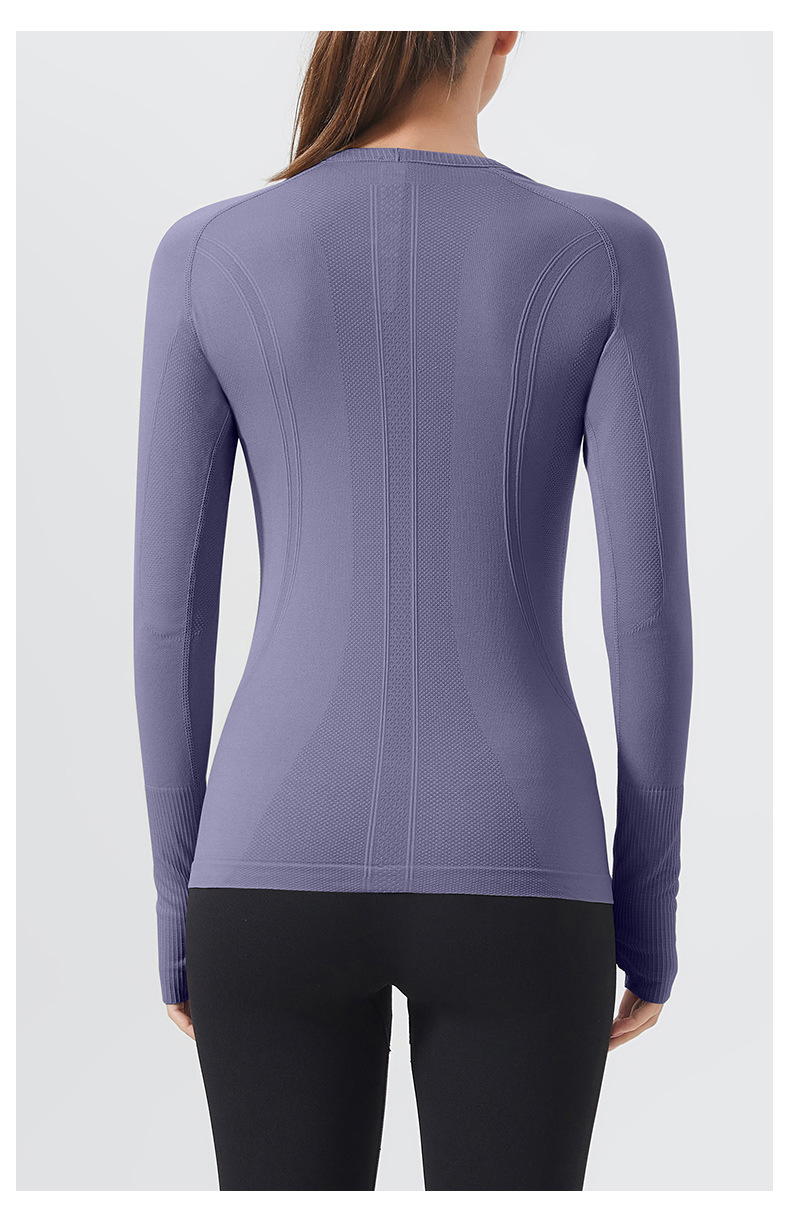 Waist cinch, quick-drying long sleeve women's top, breathable, crew neck, running sports fitness clothes, breathable and seamless slimming yoga clothes O1CN01FWi0wC24PvY7gj3PV 3324387384 0 Cib