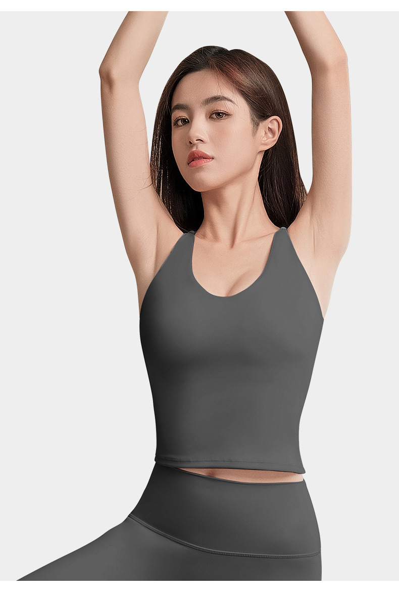 New beautiful back yoga clothes women's vest fashion with chest pad shockproof sports bra suspender fitness Pilates top O1CN01FckquE24PvawioSPl 3324387384 0 Cib
