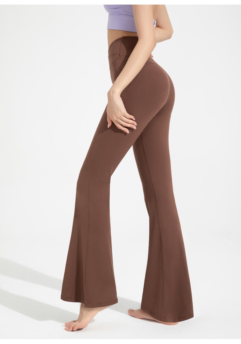 Athena lulu Antibacterial Flared Pants Women's High Waist Hip Lift Boot Boot Yoga Pants Nude Slim Wide-leg Pants O1CN01HomGvM26MNYOLE8lB 2201111757647 0 Cib