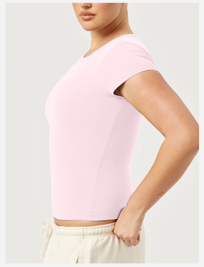 Summer sports t-shirts, yoga clothes, quick-drying clothes, slim tops, fitness tops, outdoor running sportswear, short sleeves women O1CN01K11Xyr24Pvc2qOnzk 3324387384 0 Cib