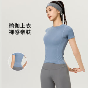 lulu yoga clothes slim slimming running sweat absorbing quick drying clothes yoga fitness clothes tops women's sportswear tight fit