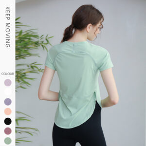 lulu same professional yoga wear slimming fashion loose fit clothes quick dry running sports short sleeve t shirt top