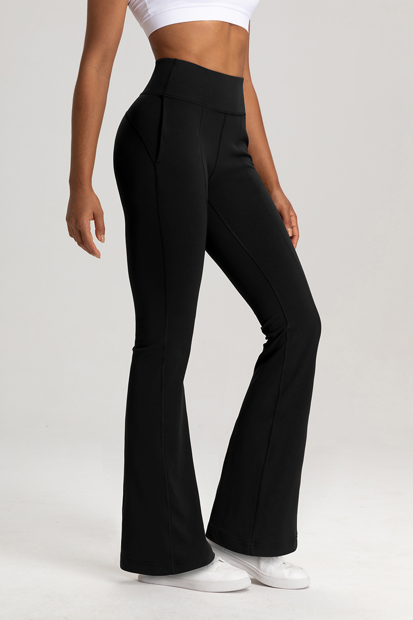Athena lulu Sports Wide-Leg Pants Women's Side Pockets High Waist Slimming Casual Loose Yoga Flared Pants O1CN01ORlu8p26MNm8HHuYn 2201111757647 0 Cib