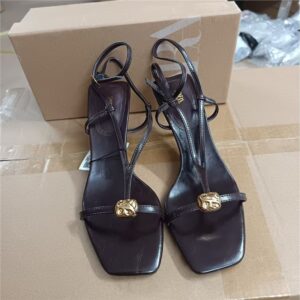 za spain autumn 2025 new products: thin strap high heels women's metal buckles with string straps thin heels and open toe sandals for women