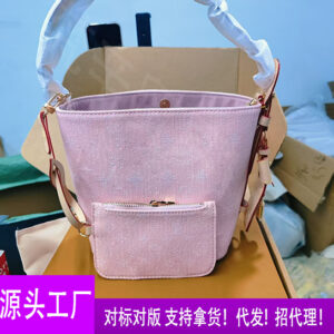 the new 2025 denim series bag tote shoulder bucket women's bag size 18.17cm