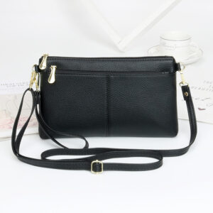 temperament crossbody bag, women's bag, simple zipper, small square bag, fashion clutch, middle aged and elderly small bag, shoulder bag