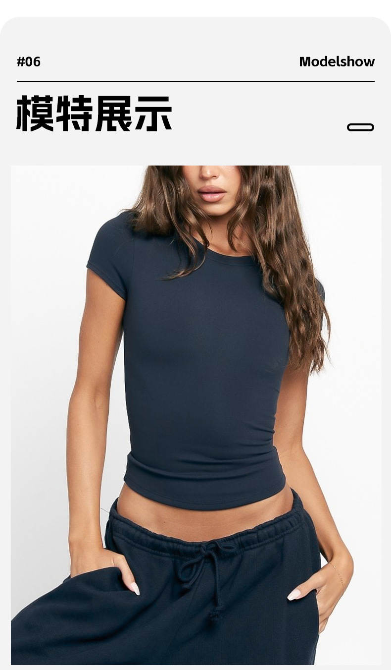 Summer sports t-shirts, yoga clothes, quick-drying clothes, slim tops, fitness tops, outdoor running sportswear, short sleeves women O1CN01QT1WhL24Pvc4LscAn 3324387384 0 Cib