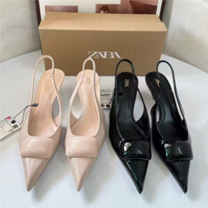 za spain autumn 2025 new celebrity women's shoes pointed toe pumps buckle with high heels and stiletto heels sandals for women