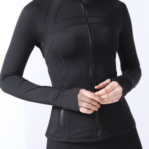 lulu jacket fitness sports quick drying slim slimming brushed long sleeve yoga clothes lululemon top