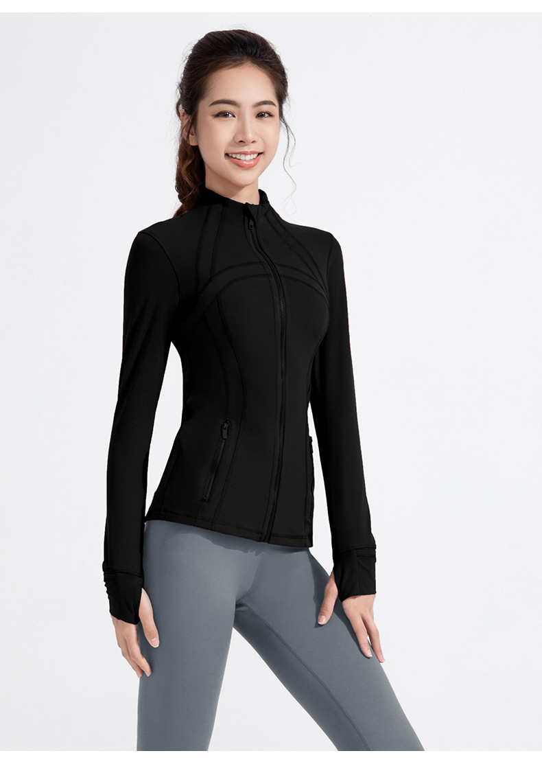 Athena lulu's new yoga outfit women's nude stand up collar blazer running fitness long sleeve zipper jacket O1CN01Rvijmi26MNZ6fiw0H 2201111757647 0 Cib