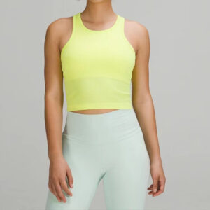 lulu same ebb short sports vest female european and american new nude with chest pad breathable gathered yoga top