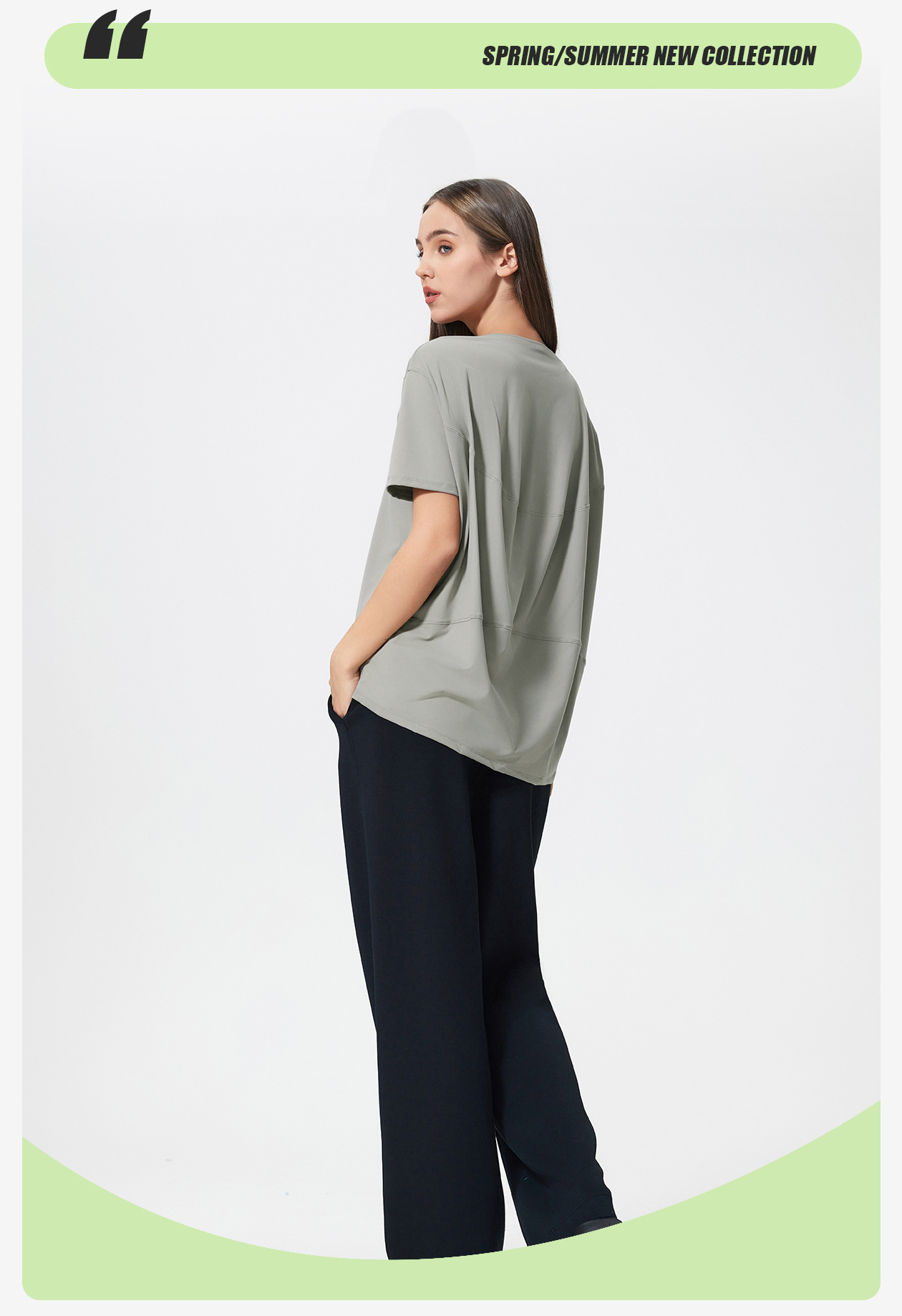 Spring and summer new brushed nude yoga short sleeves worn outside fashionable, versatile, breathable, simple and loose yoga DS079 O1CN01TN4tYK21RoMXto90J 2637146982 0 Cib