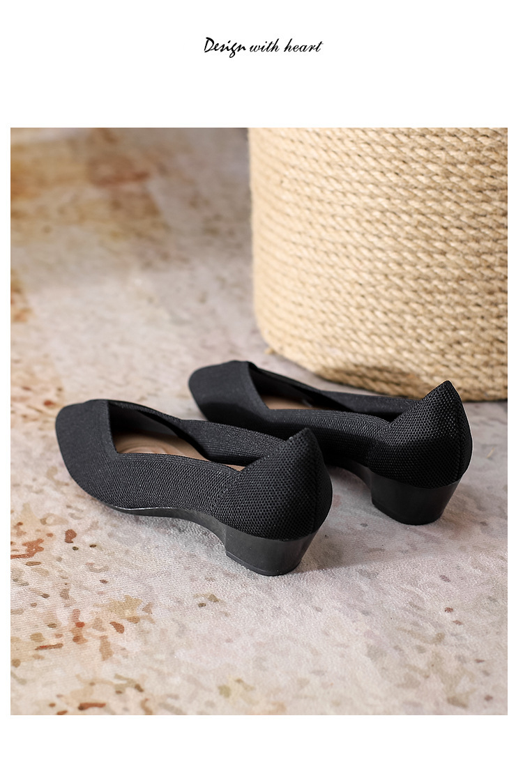 2023 foreign trade increase princess shoes knitted knitted wedge single shoes women's pointed toe shallow mouth breathable flying knitted women's shoes color matching O1CN01TYKWkW1JrbNDmS7bz 2208618081082 0 Cib
