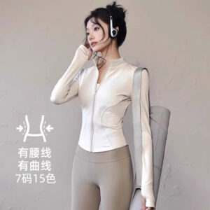 sun protection clothing, lulu yoga clothes, tops, quick drying sports jackets, training long sleeves, women's outdoor running fitness clothes