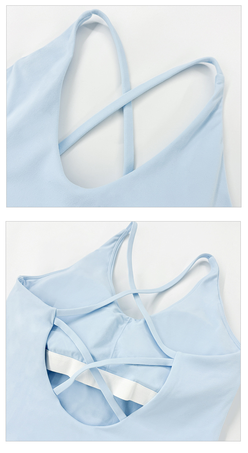 New beautiful back yoga clothes women's vest fashion with chest pad shockproof sports bra suspender fitness Pilates top O1CN01VeAxSV24PvavZiOPs 3324387384 0 Cib