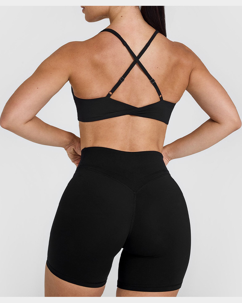New European and American brushed sports bras for women can wear cross beautiful back running fitness yoga vest suspender bra O1CN01VnCcwp24PvbXLNHID 3324387384 0 Cib