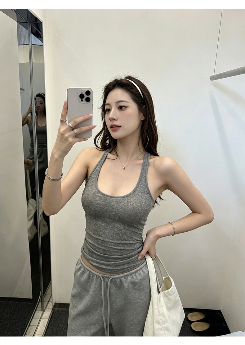 Yoga vest women's summer wear wearing I-back sports vest all-in-one cup running training yoga clothing fitness vest O1CN01Xtdyun24Pvga1PY3C 3324387384 0 Cib