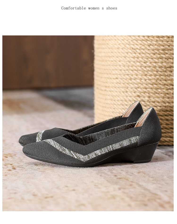 2023 foreign trade increase princess shoes knitted knitted wedge single shoes women's pointed toe shallow mouth breathable flying knitted women's shoes color matching O1CN01csmFic1JrbNByyQ8d 2208618081082 0 Cib