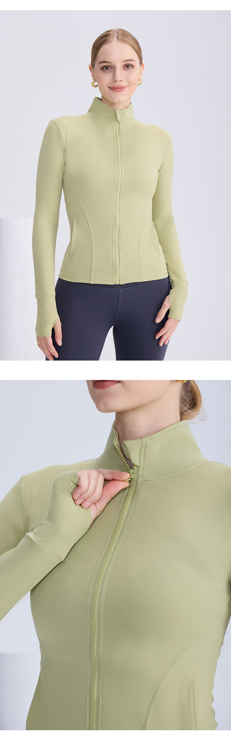 2026 spring/summer new lulu yoga wear jacket women's European and American zipper pocket sports top running fitness cardigan O1CN01dFbSTe2AAi6Epg0iN 4106388163 0 Cib
