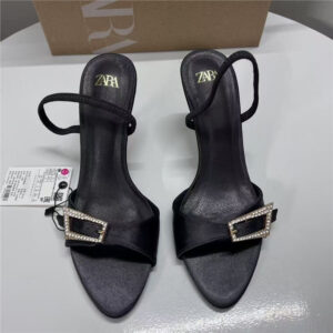 za summer 2026 new women's shoes buckle fashion silk high heels temperament one line loose toe stiletto sandals