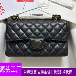 small fragrance cf caviar cowhide flap bag armpit bag small square bag one shoulder crossbody women's bag diamond check chain bag
