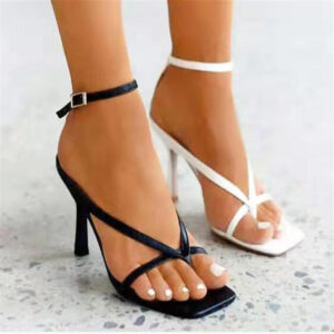 sandal heels shoes 2024 europe and america super high heels clip toe sandals foreign trade plus size spot
