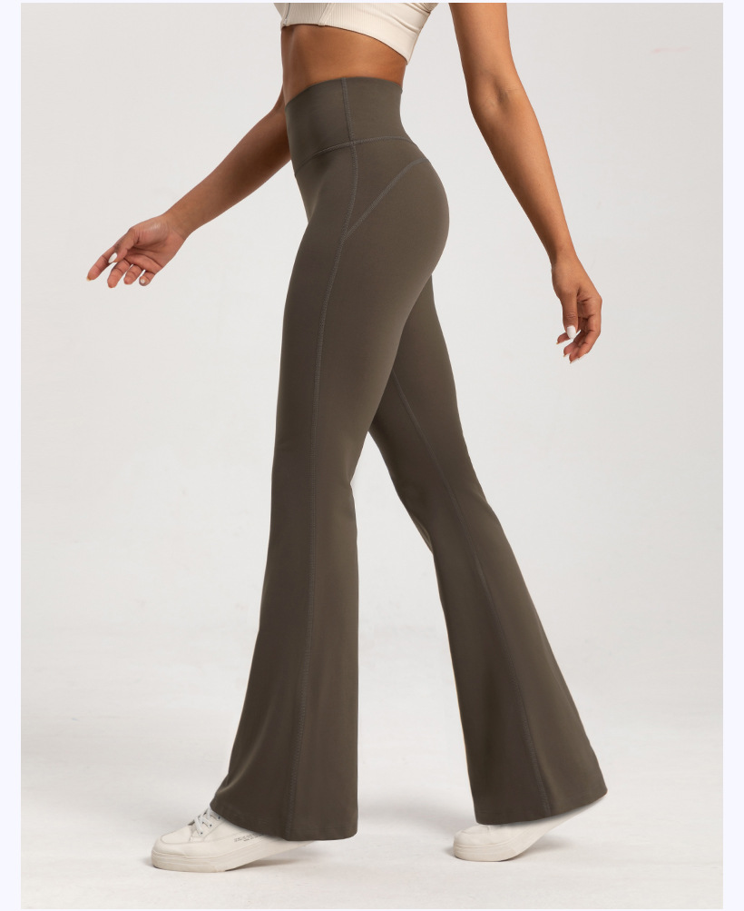 Autumn and winter fleece flared pants, women's high-waisted nude feeling thin, warm wide-leg pants, sports fitness, yoga flared trousers O1CN01jGtCBj26MNhOQHxXf 2201111757647 0 Cib