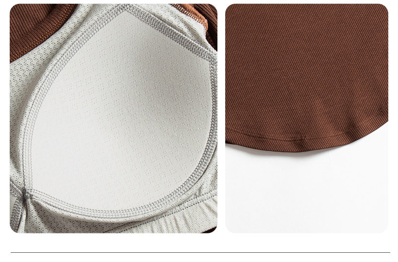 Cross-border European and American summer yoga clothes, women's belts, chest pads, beautiful backs, short sleeves, T-shirts, breathable sports, running, fitness tops O1CN01m4aLeP26MNkvQnGcP 2201111757647 0 Cib