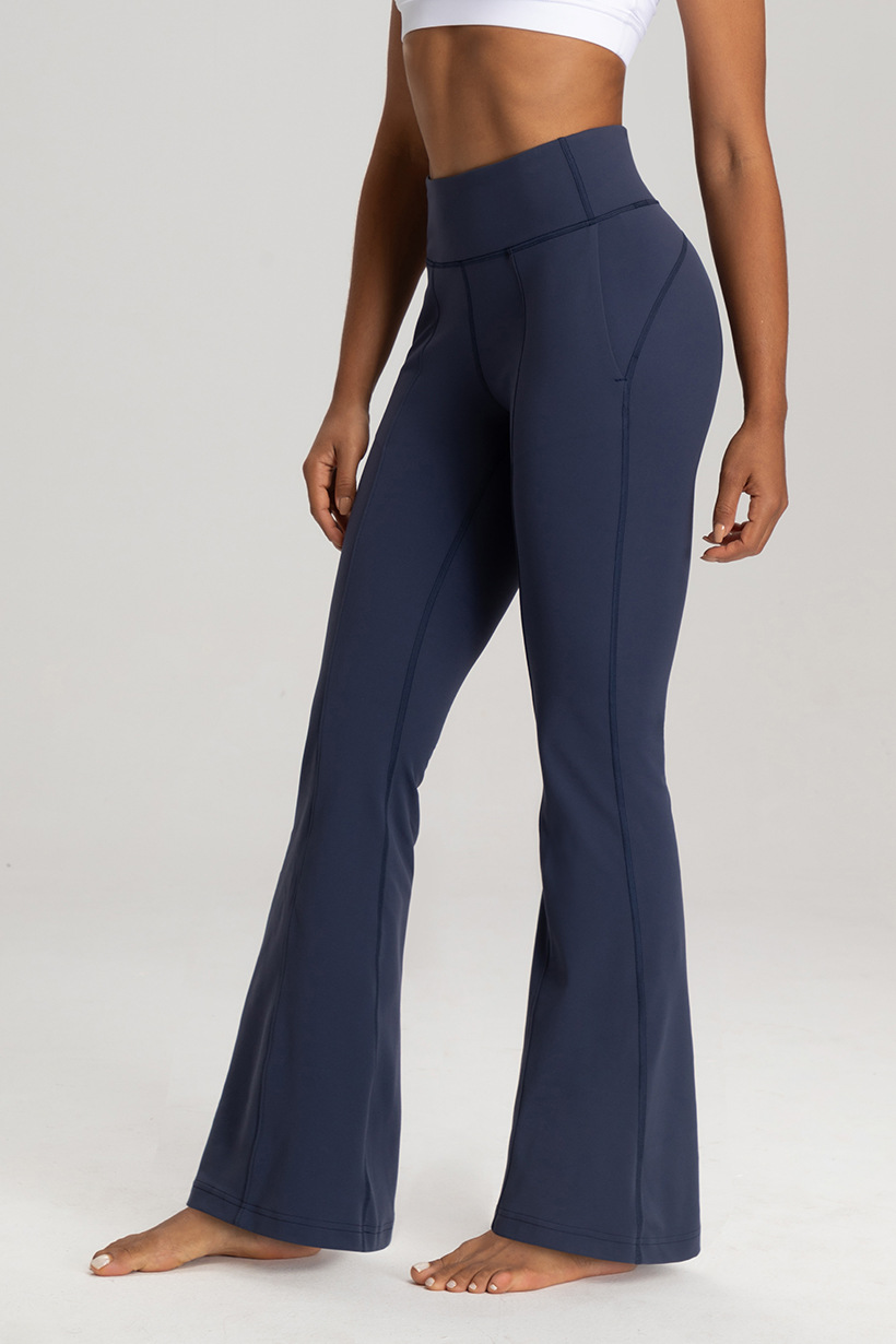 Athena lulu Sports Wide-Leg Pants Women's Side Pockets High Waist Slimming Casual Loose Yoga Flared Pants O1CN01m9KSkp26MNm8HGyHv 2201111757647 0 Cib