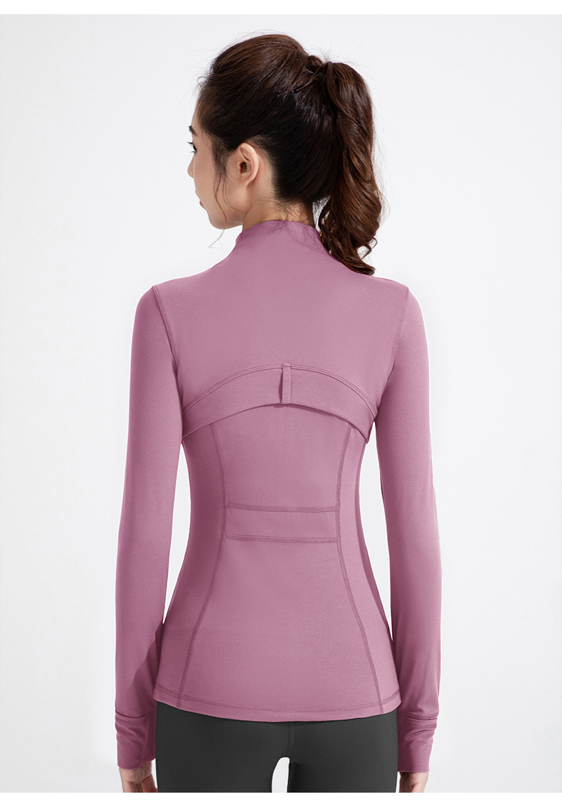 Athena lulu's new yoga outfit women's nude stand up collar blazer running fitness long sleeve zipper jacket O1CN01pAIyyr26MNZY3SXgk 2201111757647 0 Cib