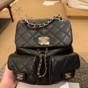 xiaoxiang grandma's women's bag duma frog bag cowhide diamond backpack multi pocket chain backpack