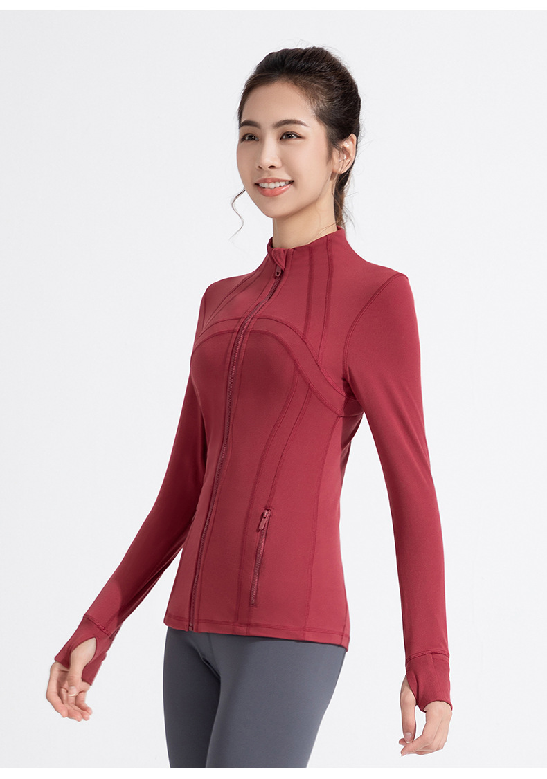 Athena lulu's new yoga outfit women's nude stand up collar blazer running fitness long sleeve zipper jacket O1CN01qwZHu926MNZ6fireM 2201111757647 0 Cib