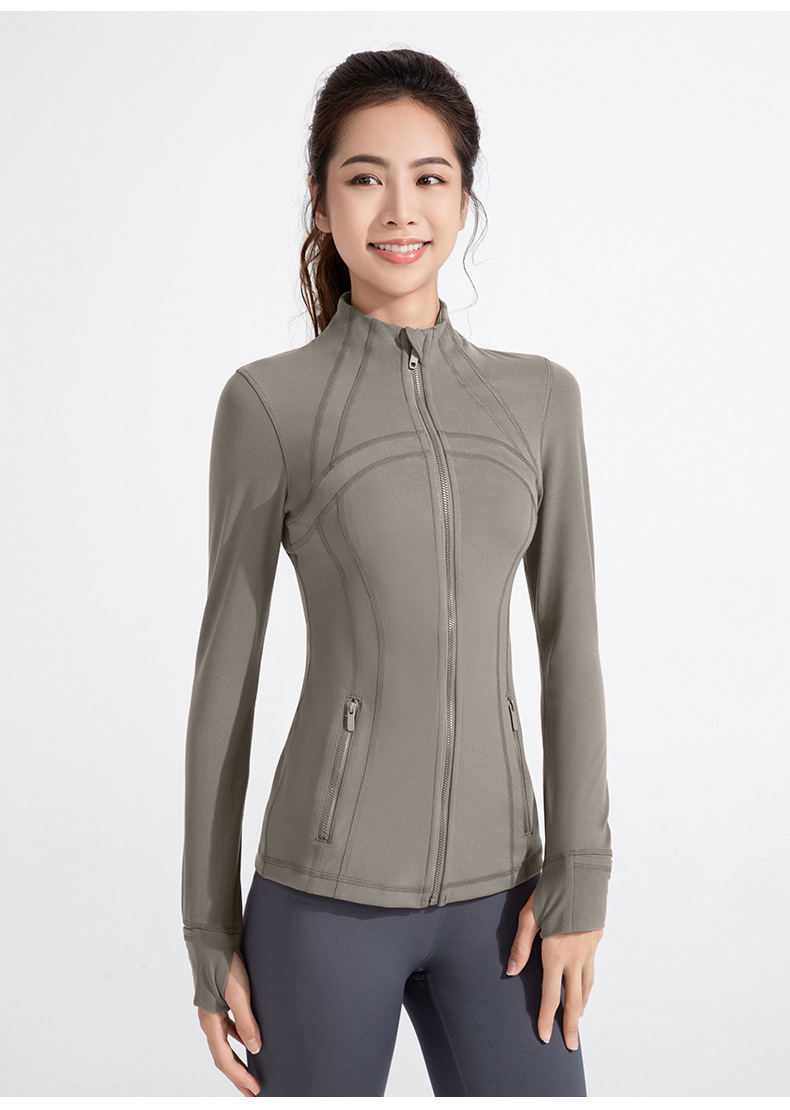 Athena lulu's new yoga outfit women's nude stand up collar blazer running fitness long sleeve zipper jacket O1CN01rz5S4H26MNhI9veno 2201111757647 0 Cib