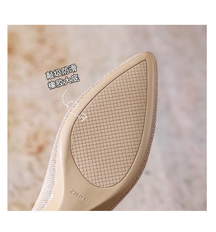 2023 foreign trade increase princess shoes knitted knitted wedge single shoes women's pointed toe shallow mouth breathable flying knitted women's shoes color matching O1CN01tB2F2Z1JrbN9u383A 2208618081082 0 Cib
