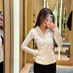 lulu original standard define yoga wear hooded jacket jacket top breathable sports fitness wear spring and autumn women