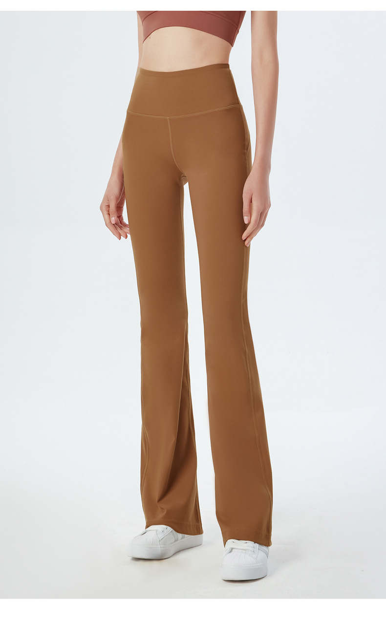 Europe and the United States new wide-leg yoga pants women's high-waist hip-lifting elastic sports pants nude casual running loose flared pants O1CN01ucQup726MNTbFkLxZ 2201111757647 0 Cib