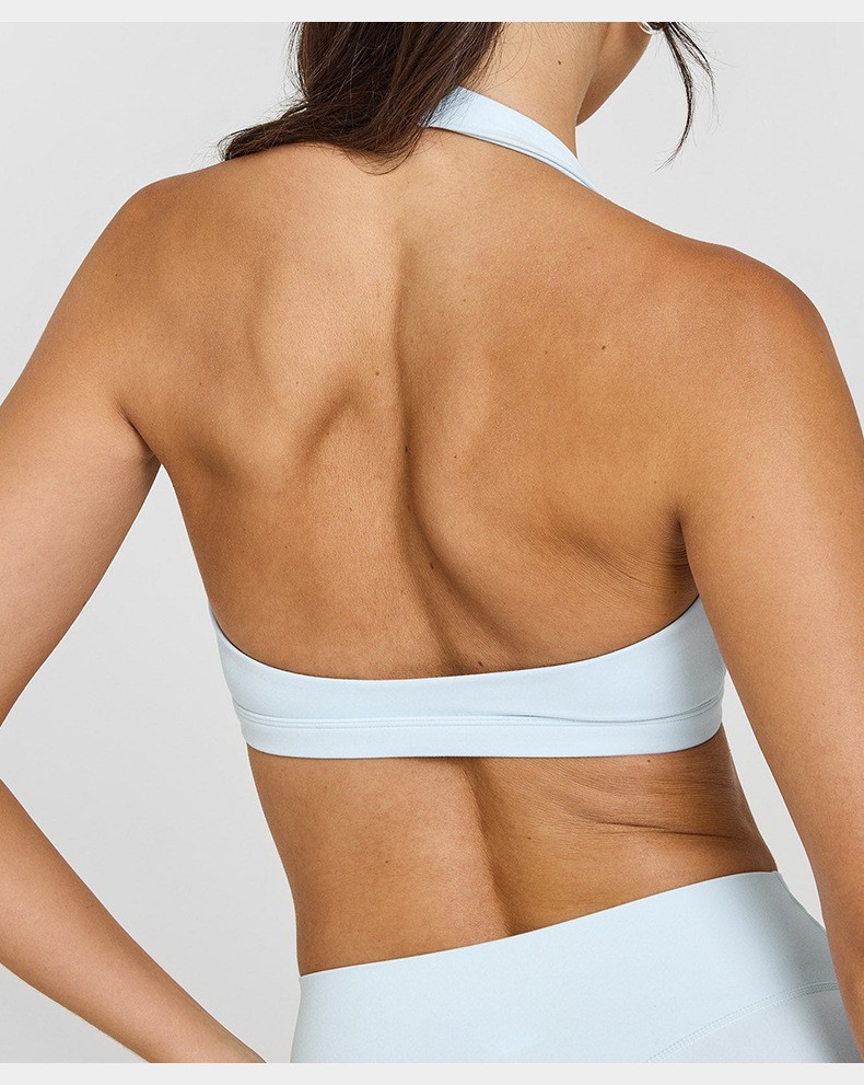 European and American halterneck suspender sports bras, women's summer nude with chest pads, tight tops, fitness training, yoga clothes O1CN01vP9LhZ24PvbkfwwAs 3324387384 0 Cib